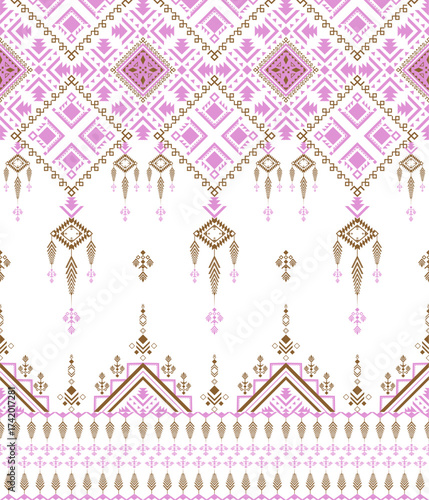 seamless patterns with flowers Native American tribal fabric, tile, carpet, vector,
illustration design