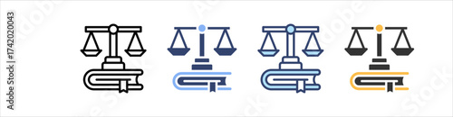 Legislation Icon Set Multiple Style Collection