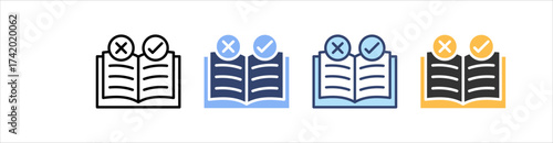 Guideline Icon Set Multiple Style Collection