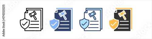 Insurance Icon Set Multiple Style Collection