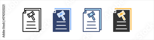 Document Icon Set Multiple Style Collection