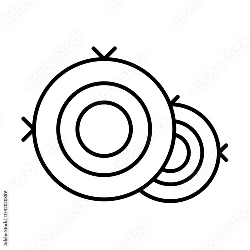 hay bale line icon