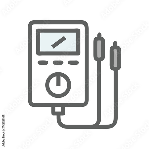 Multimeter icon, a tool for measuring voltage