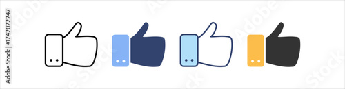 Like Icon Set Multiple Style Collection