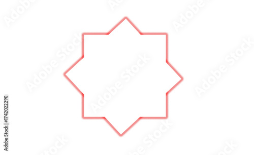 Geometric Octagonal Neon Shape