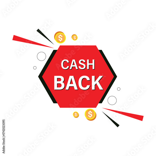 E-Commerce Cash Back Promotional Vector