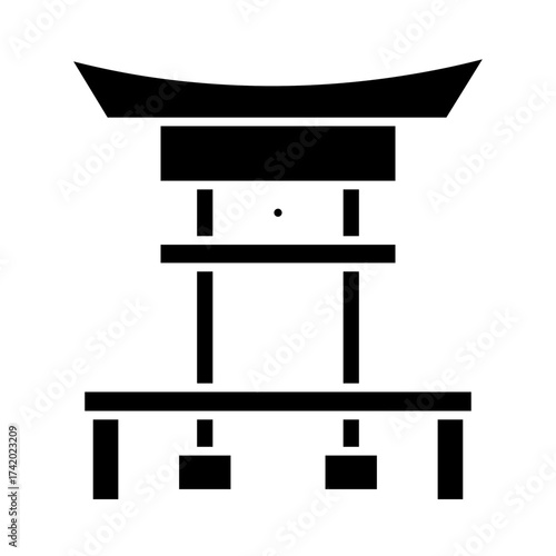 torii gate glyph icon