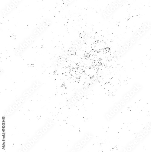 Distressed grain texture overlay with noise and debris for vintage graphic design. Dust grainy grunge vector texture with halftone distressed pattern isolated on white. 