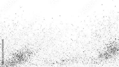 Distressed grunge backdrop vector with fine grain noise and rusty white surface texture. Dusty grain texture vector with distressed halftone style for retro and urban design. 