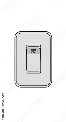 Single Light Switch On Position.