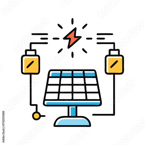 Solar panel charging system, renewable energy