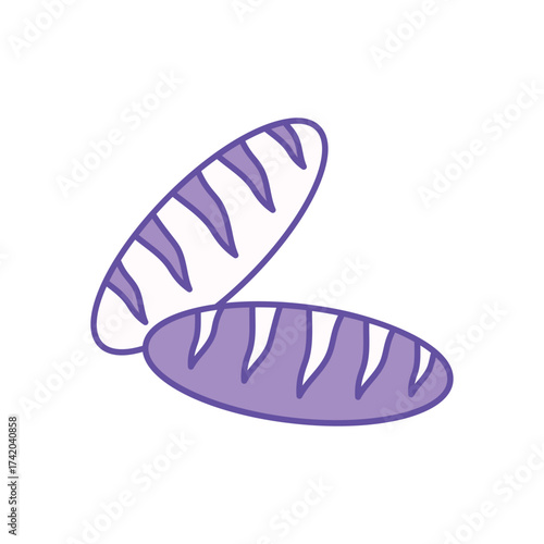 Bread icon clean and modern vector illustration