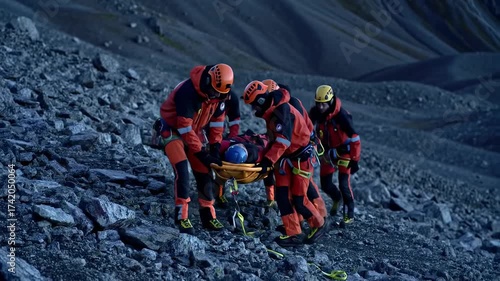 Mountain Rescue A Race Against Time in a Rocky Landscape