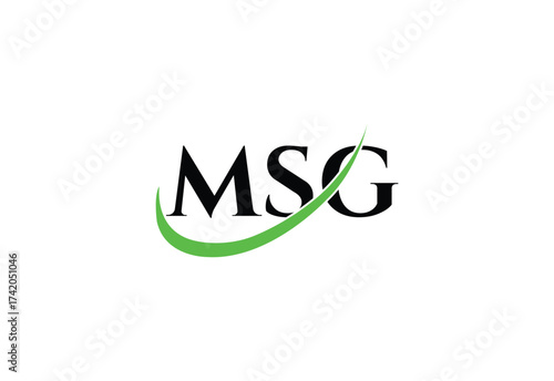 MSG Letter Modern  Monogram Logo. Minimal Initials Icon Design.