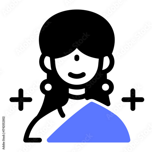 This Diwali Woman icon is suitable for the India Culture, etc.