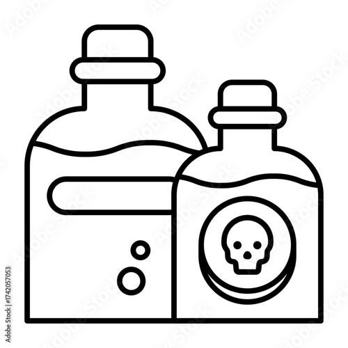 This Poison icon is suitable for Halloween, etc.