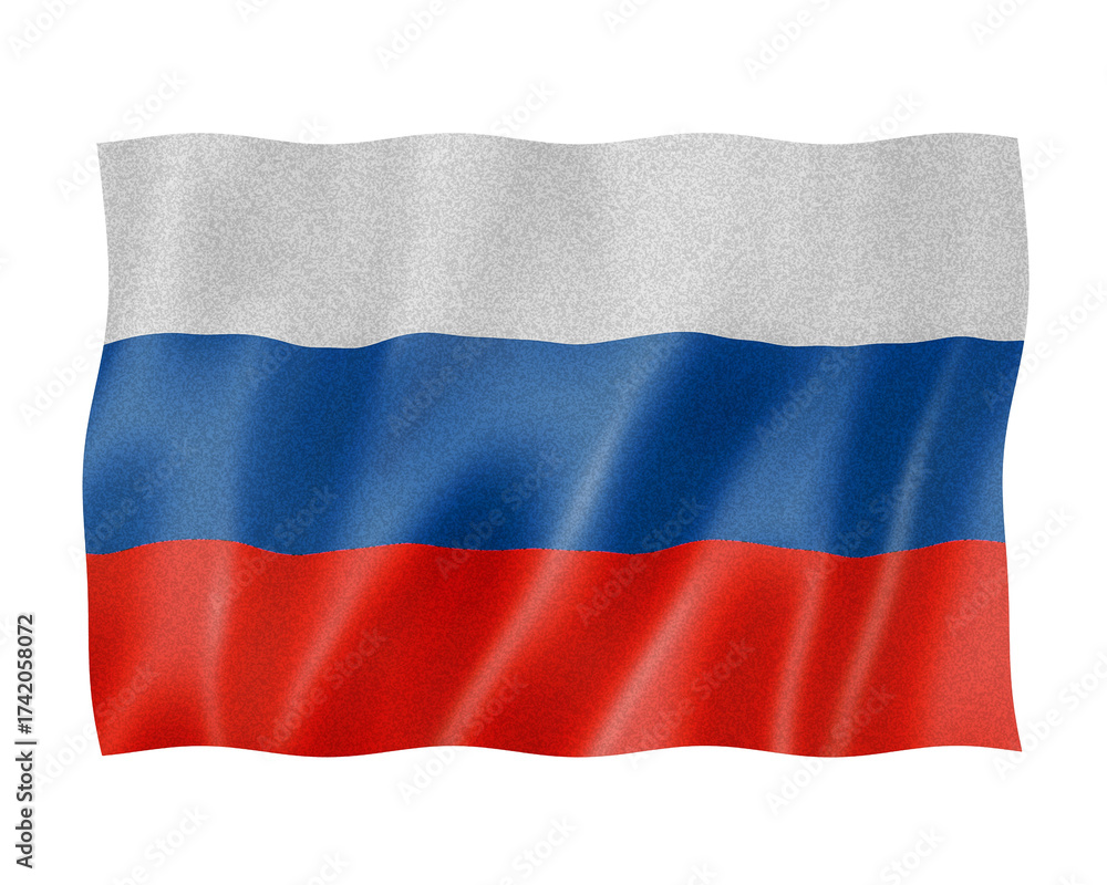 Fototapeta premium flag of russia with sponge effecft isolated transparent background