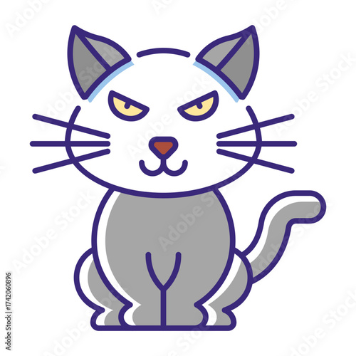 This Black Cat icon is suitable for Halloween, etc.