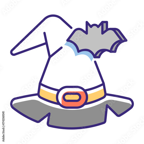 This Witch Hat icon is suitable for Halloween, etc.