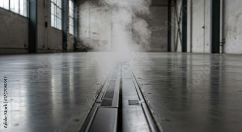 Black textured surface with parallel lines and subtle reflections  