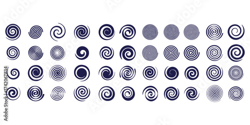Black concentric rippled circle set. Dotted and dashed round sound wave collection. Epicenter, target, radar, sonar icon concept. Vector ripple halftone radial radio signal or vibration element pack