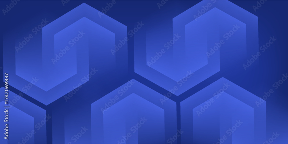 Obraz premium Luxurious hexagon layered shape background with golden lines