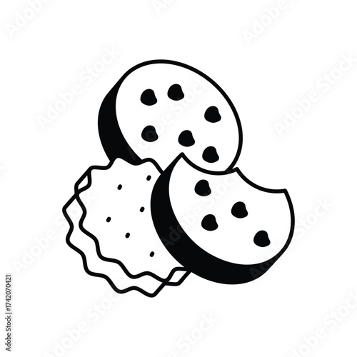 Biscuits icon clean and modern vector illustration
