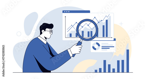 Analyzing Data Trends: A Businessman's Strategic Vision of Investment and Growth