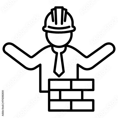 Civil Engineering Outline Icon