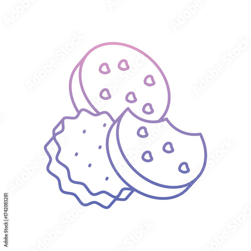 Biscuits icon clean and modern vector illustration