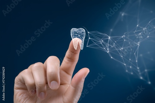 Doctor using innovative technology for dental treatment planning