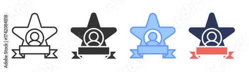Talent icon set multiple style collection