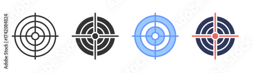 Goall icon set multiple style collection