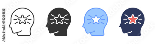 Skill icon set multiple style collection
