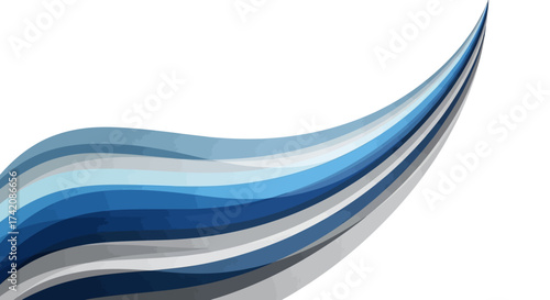Abstract blue gradient wave background for modern graphic design projects and presentations