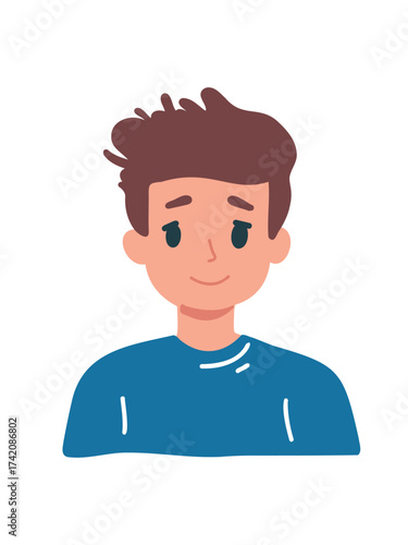 vector illustration cheerful child portrait