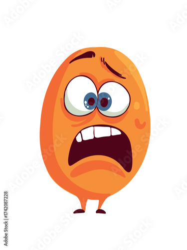 vector illustration funny surprised emoji