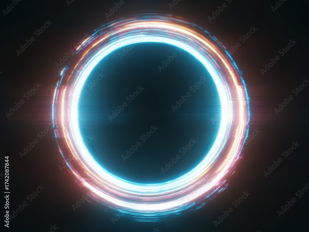 Obraz premium abstract background with glowing circles