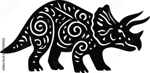 Dinosaur Mandala |  Dino Design | Velociraptor Cut File | Prehistoric Jurassic  Animal design