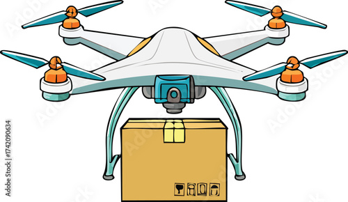 Illustration of a modern orange and white refrigerated truck with blue snowflake symbols, indicating cold chain transport.