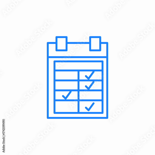 calendar checklist.jpg icon sign vector