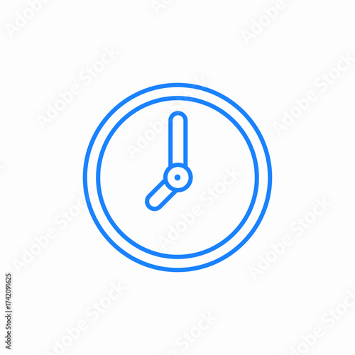 clock time icon sign vector