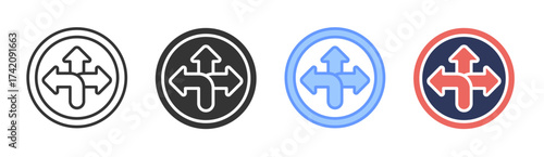 Decision icon set multiple style collection