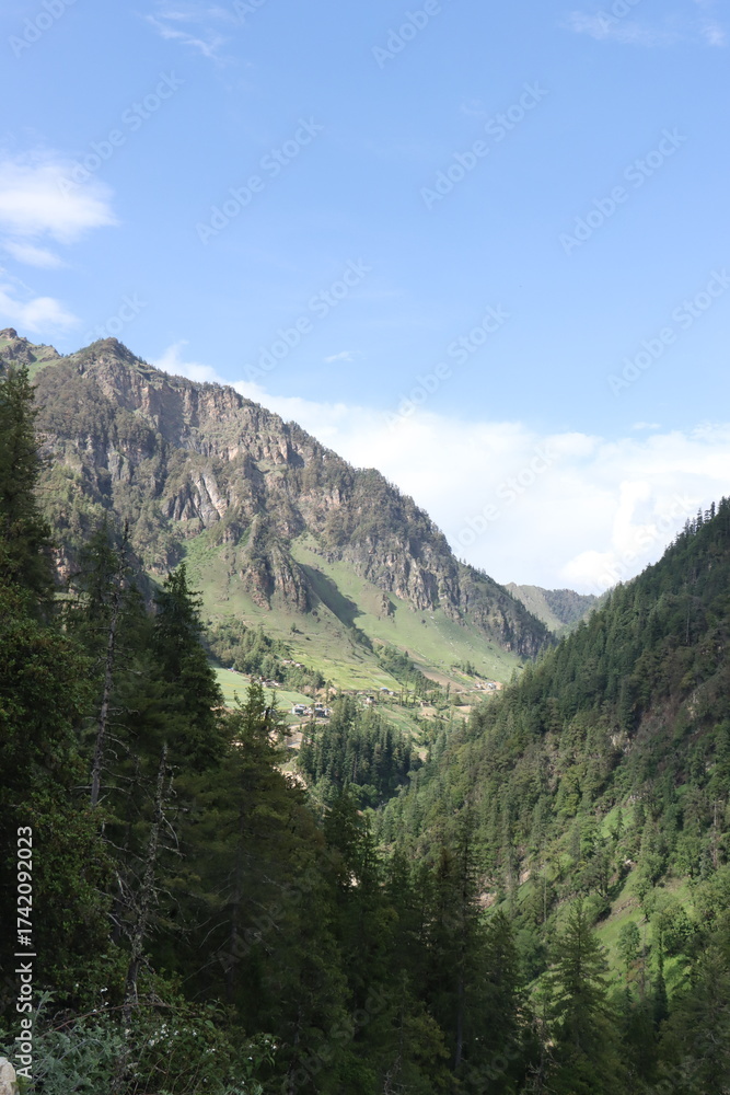 Fototapeta premium mountain landscape with blue sky