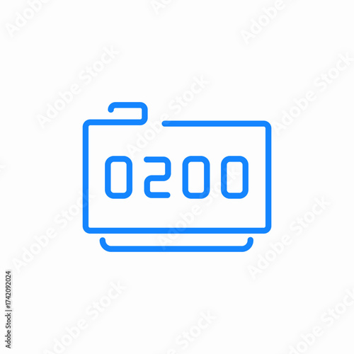 digital time display icon sign vector