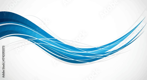 Fluidity in motion, a dynamic abstract design with flowing lines, energetic wave illustration
