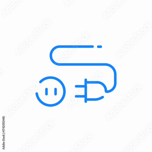 electrical connection plug icon sign vector