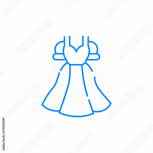 elegant dress outfit icon sign vector