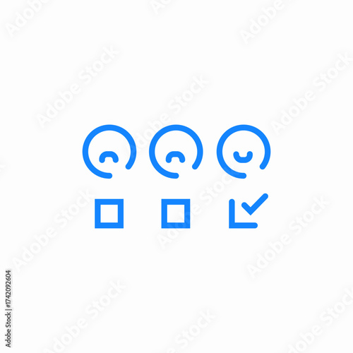 feedback survey responses icon sign vector