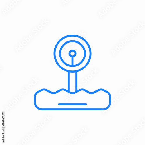 flood meter icon sign vector